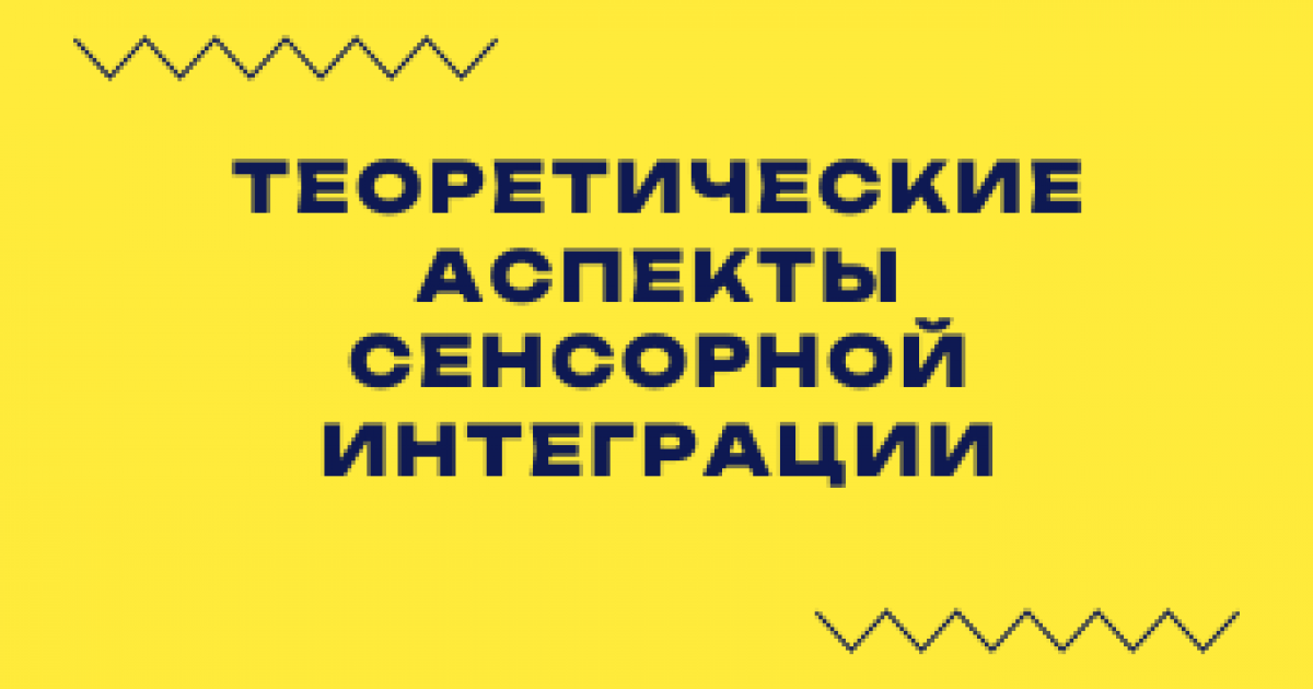 Вебинар «Теоретические аспекты сенсорной интеграции»